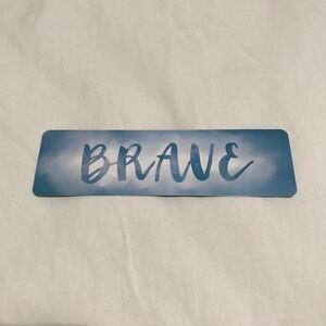 Brave Double Sided Bookmark Don't Trip Over What's Behind You Motivational